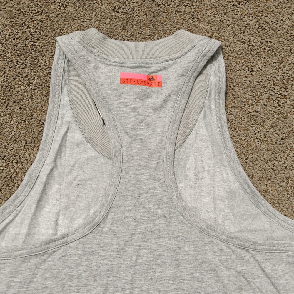 Adidas Stellasport Gray White Star Print Climalite Tank Top Womens Large NWT - Picture 4 of 10